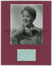 3f0200 SPRING BYINGTON signed 3x4 cut album page in 11x14 display 1940s ready to frame & display!