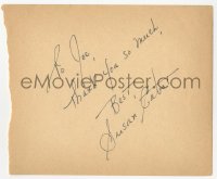 3f0331 SUSAN CABOT signed 5x5 cut album page 1950s it can be framed with a repro still!