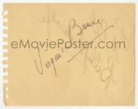 3f0339 VIRGINIA BRUCE/BILLY DE WOLFE signed 5x6 cut album page 1940s it can be framed with a repro!