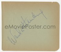 3f0341 WANDA HENDRIX signed 5x5 cut album page 1940s frame it with the included 1949 Sierra still!