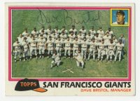 3f0496 DAVE BRISTOL signed trading card 1981 the San Francisco Giants baseball team manager!