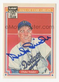 3f0498 DUKE SNIDER signed trading card 1987 the Los Angeles Dodgers baseball Hall of Fame Great!