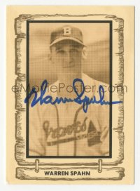 3f0509 WARREN SPAHN signed trading card 1981 legendary left-handed Boston Braves baseball pitcher!