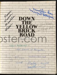 3f0066 DOWN THE YELLOW BRICK ROAD signed softcover book 1976 by TEN of the Munchkin actors!