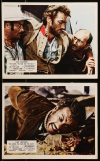 3g0836 GOOD, THE BAD & THE UGLY 2 color English FOH LCs 1968 Eastwood carried & Wallach on bag of coins!