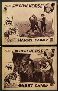3g0693 DEVIL HORSE 2 chapter 4 LCs 1932 Harry Carey, Greta Granstedt in The Chasm of Death!