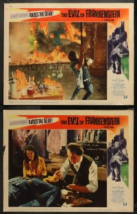 3g0696 EVIL OF FRANKENSTEIN 2 LCs 1964 Hammer horror, Peter Cushing, really cool monster images!