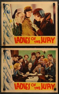 3g0725 LADIES OF THE JURY 2 LCs 1932 great images of Edna May Oliver, Roscoe Ates & radio's Ken Murray!