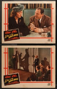 3g0726 LADY IN THE DEATH HOUSE 2 LCs 1944 Jean Parker, Lionel Atwill, shadow of the electric chair!
