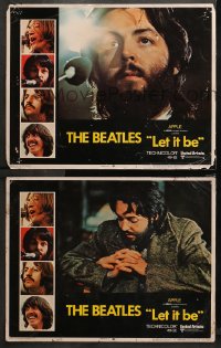 3g0730 LET IT BE 2 LCs 1970 The Beatles, Paul McCartney at microphone and w/hands clasped!