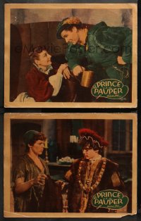 3g0751 PRINCE & THE PAUPER 2 LCs 1937 cool images of Errol Flynn, Mauch Twins, Joan Valerie!