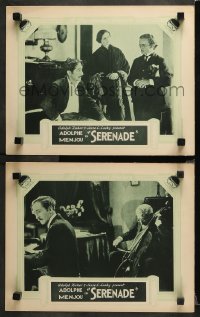 3g0758 SERENADE 2 LCs R1930s Adolphe Menjou thinks about Lina Basquette, who isn't his wife!