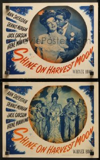 3g0759 SHINE ON HARVEST MOON 2 LCs 1944 sexy Ann Sheridan with Dennis Morgan and wacky scarecrows!