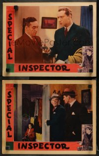 3g0764 SPECIAL INSPECTOR 2 LCs 1938 Quigley, hitchhiker Rita Hayworth tied up in one!