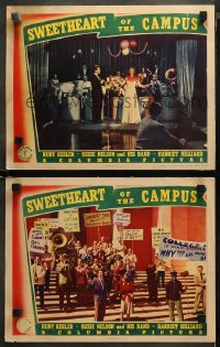 3g0767 SWEETHEART OF THE CAMPUS 2 LCs 1941 great images of Ozzie & Harriet, cool big band image!