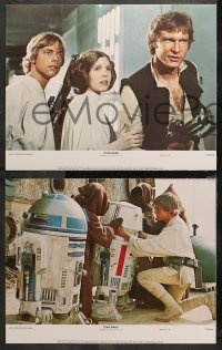 3g0335 STAR WARS 8 color 11x14 stills 1977 George Lucas classic epic, Luke, Leia, complete set!