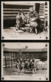 3g1076 FIVE OF A KIND 4 8x10 stills 1938 Hersholt and all the little Dionne Quintuplets!