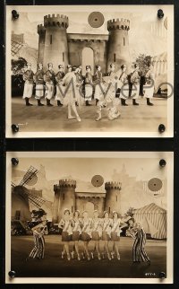 3g1126 NIGHT AT THE SHOOTING GALLERY 3 8x10 stills 1929 wild images of dancers in front of castle!