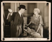 3g1182 OUTSIDE THE LAW 2 8x10 stills 1930 images of Owen Moore with Mary Nolan, Tod Browning, rare!