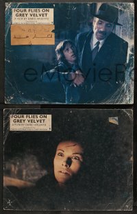 3g0462 FOUR FLIES ON GREY VELVET 6 English LCs 1973 Dario Argento's 4 Mosche di Velluto Grigio!