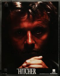 3g0714 HITCHER 2 English LCs 1986 both with really creepy Rutger Hauer, close-up & w/ shotgun!