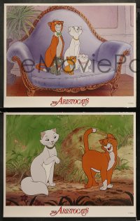 3g0065 ARISTOCATS 8 LCs R1987 Walt Disney feline jazz musical cartoon, great colorful image!