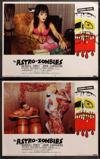 3g0066 ASTRO-ZOMBIES 8 LCs 1968 Ted V. Mikels, great images of psycho killer + sexy Tura Santana!
