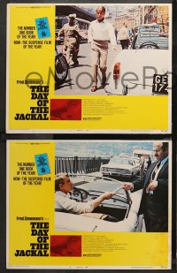 3g0539 DAY OF THE JACKAL 4 LCs 1973 Fred Zinnemann assassination classic, master killer Edward Fox!