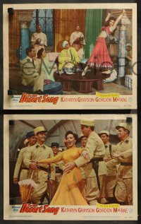 3g0121 DESERT SONG 8 LCs 1953 great images of sexy Kathryn Grayson, Massey, best loved musical!