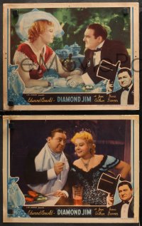 3g0540 DIAMOND JIM 4 LCs 1935 images of Edward Arnold, Jean Arthur, Binnie Barnes & Cesar Romero!