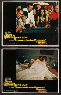 3g0459 DIAMONDS ARE FOREVER 6 LCs 1971 Sean Connery as James Bond 007, gambling, Jill St. John, more!