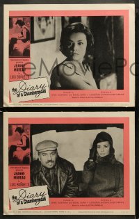 3g0124 DIARY OF A CHAMBERMAID 8 LCs 1965 Jeanne Moreau in Bunuel's Le Journal d'une Femme de Chambre!
