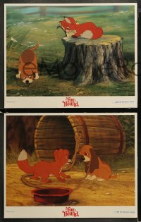 3g0143 FOX & THE HOUND 8 LCs R1988 two friends who didn't know they were supposed to be enemies!