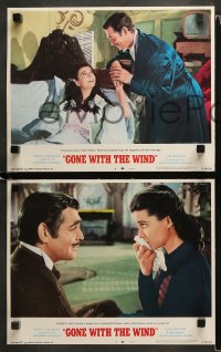 3g0547 GONE WITH THE WIND 4 LCs R1968 Clark Gable, Vivien Leigh, Olivia De Havilland, Howard