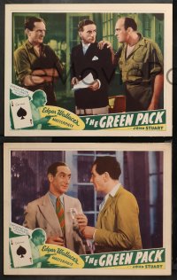 3g0621 GREEN PACK 3 LCs 1940 Edgar Wallace's masterpiece, John Stuart, cool ace of spades borders!