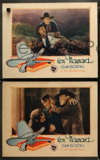 3g0497 GUN GOSPEL 5 LCs 1927 great images of western cowboy Ken Maynard in action, pretty senorita!