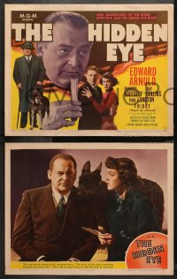 3g0175 HIDDEN EYE 8 LCs 1945 blind detective Edward Arnold aided by Friday the seeing eye dog!