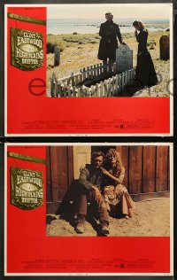 3g0498 HIGH PLAINS DRIFTER 5 LCs 1973 great images of cowboy star & director Clint Eastwood!
