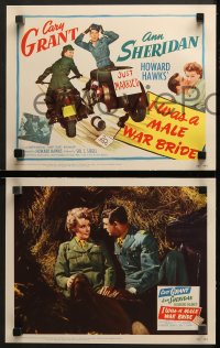 3g0182 I WAS A MALE WAR BRIDE 8 LCs 1949 great WWII images of Cary Grant and Ann Sheridan in uniform!