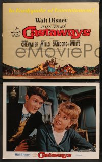 3g0185 IN SEARCH OF THE CASTAWAYS 8 LCs R1970 Maurice Chevalier, Hayley Mills & others on horses!