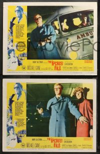 3g0465 IPCRESS FILE 6 LCs 1965 great images of Michael Caine in the spy story of the century!