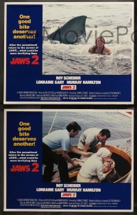 3g0554 JAWS 2 4 LCs R1980 Roy Scheider, one good bite deserves another, what could be more terrifying!