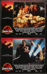 3g0196 JURASSIC PARK 8 LCs 1993 Spielberg, Sam Neill, Laura Dern, Jeff Goldblum, Richard Attenborough