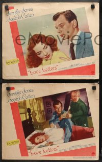 3g0634 LOVE LETTERS 3 LCs 1945 Joseph Cotten & Jennifer Jones, screenplay by Ayn Rand!