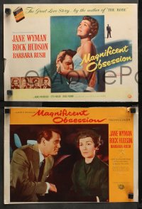 3g0220 MAGNIFICENT OBSESSION 8 LCs 1954 blind Jane Wyman with Rock Hudson, Douglas Sirk classic!