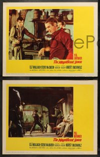 3g0635 MAGNIFICENT SEVEN 3 LCs 1960 Yul Brynner, Steve McQueen, John Sturges' 7 Samurai western!