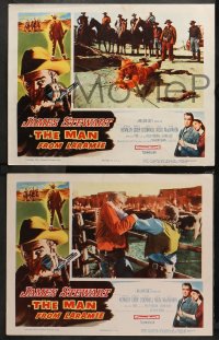 3g0561 MAN FROM LARAMIE 4 LCs 1955 James Stewart in jail cell, directed by Anthony Mann!