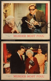 3g0508 MURDER MOST FOUL 5 LCs 1964 Margaret Rutherford as Agatha Christie's Miss Marple, Ron Moody!