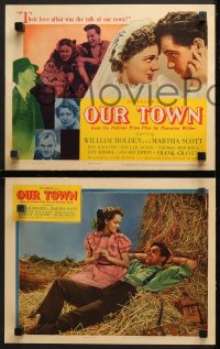 3g0254 OUR TOWN 8 LCs 1940 Martha Scott & Holden are married, Thornton Wilder, rare complete set!