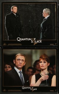 3g0281 QUANTUM OF SOLACE 8 LCs 2008 three great images of Daniel Craig as secret agent James Bond 007!